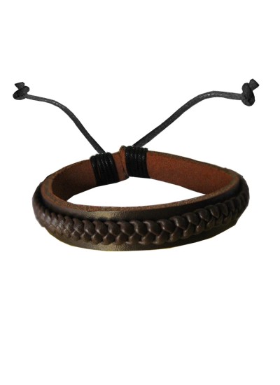 Mens Fashion Brown  Adjustable woven Fashion Bracelet 